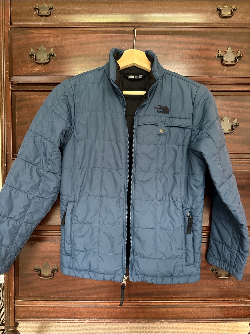 The North Face Navy Blue Quilted Kids Puffer Jacket